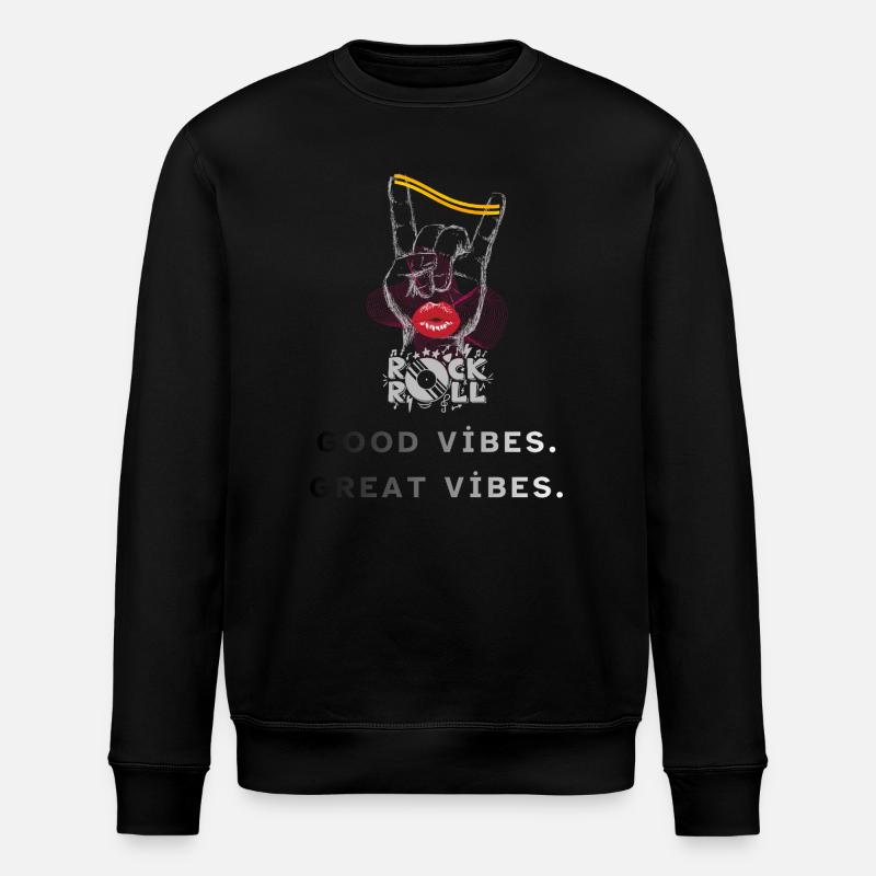 ROCK & ROLL – Design musical urbain - Sweat bio ROLLER Stanley/Stella Unisexe - noir