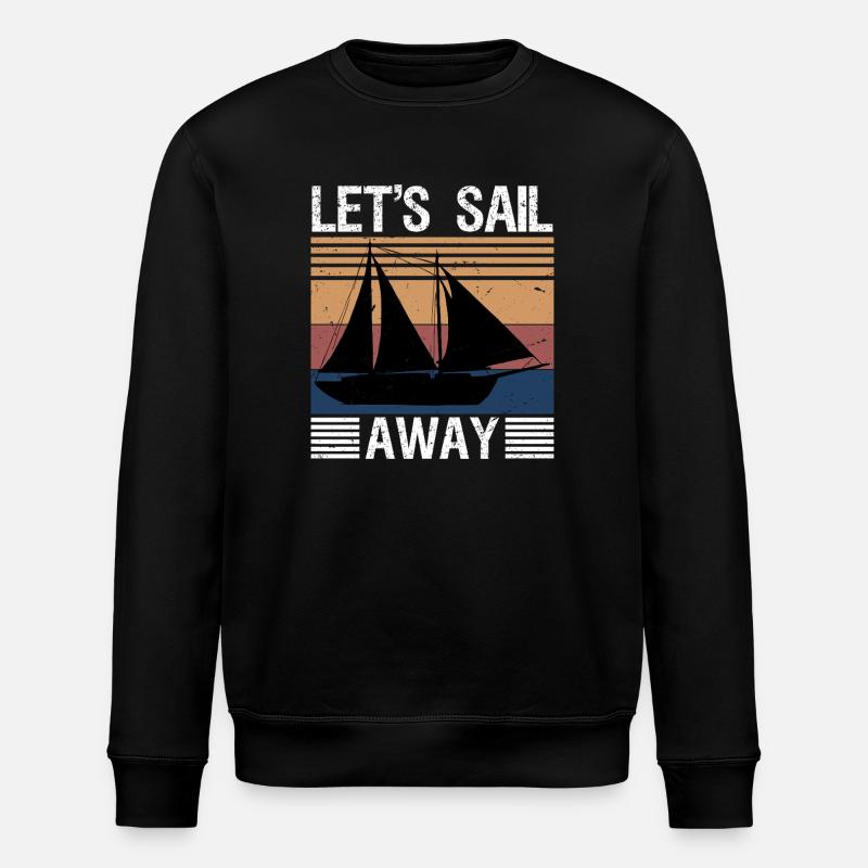 let's sail away - Stanley/Stella Unisex Bio-Sweatshirt ROLLER - Schwarz
