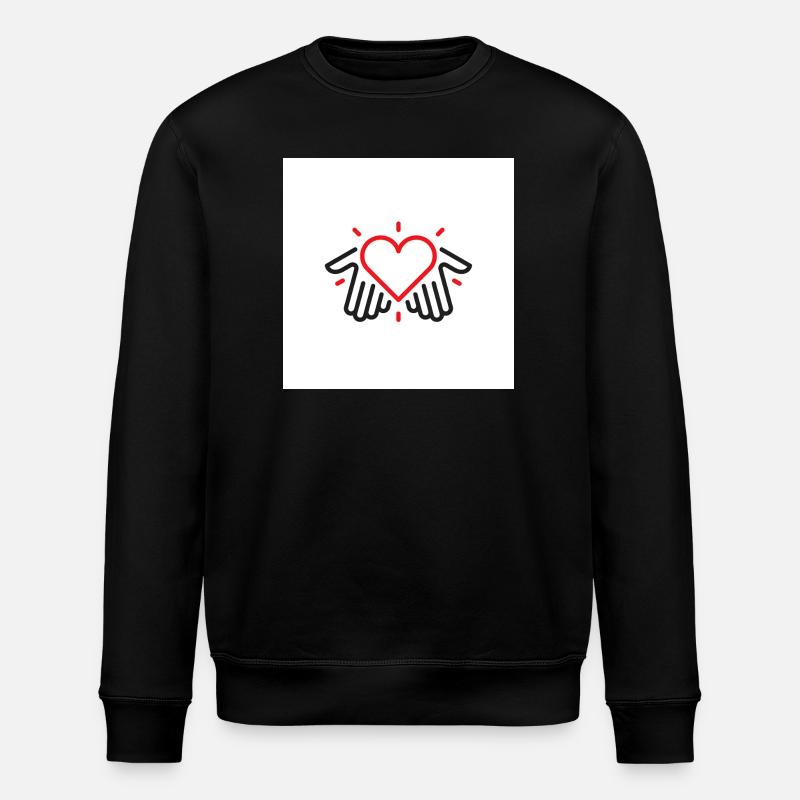 Mains d’amour - Sweat bio ROLLER Stanley/Stella Unisexe - noir