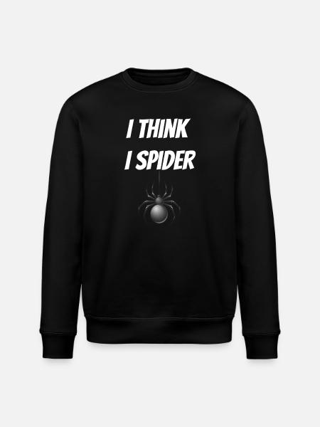 I Think I Spider Grafik - Stanley/Stella Unisex Bio-Sweatshirt ROLLER - Schwarz