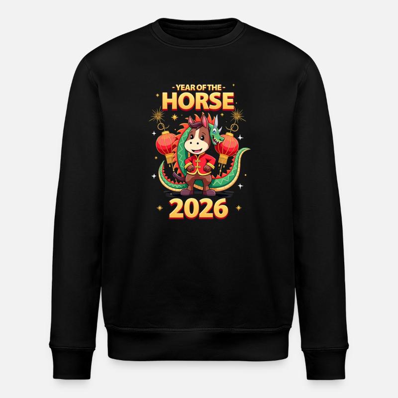 Nouvel An chinois du cheval 2026 - Sweat bio ROLLER Stanley/Stella Unisexe - noir