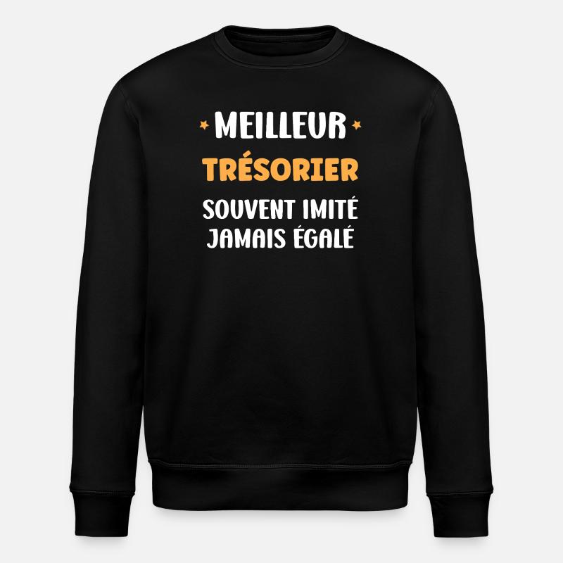 Best Treasurer Always Unique - Stanley/Stella ROLLER Unisex Organic Sweatshirt - black