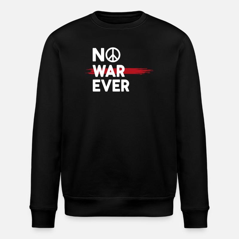 No War Ever Frieden Peace Zeichen - Stanley/Stella Unisex Bio-Sweatshirt ROLLER - Schwarz
