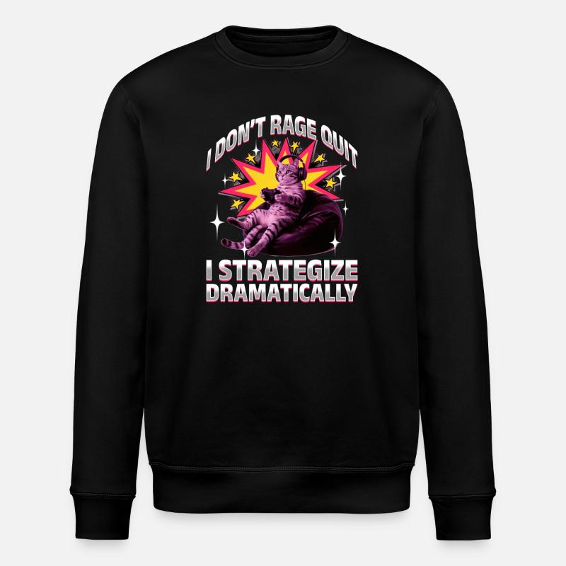 Chat gamer drôle - Sweat bio ROLLER Stanley/Stella Unisexe - noir
