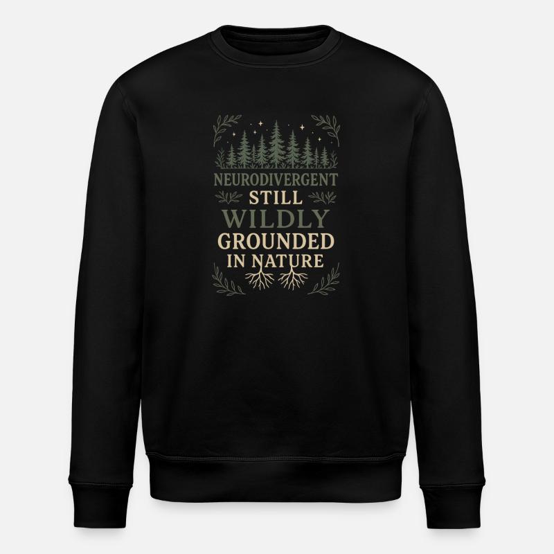 Neurodivergenter Introvertierter - Stanley/Stella Unisex Bio-Sweatshirt ROLLER - Schwarz