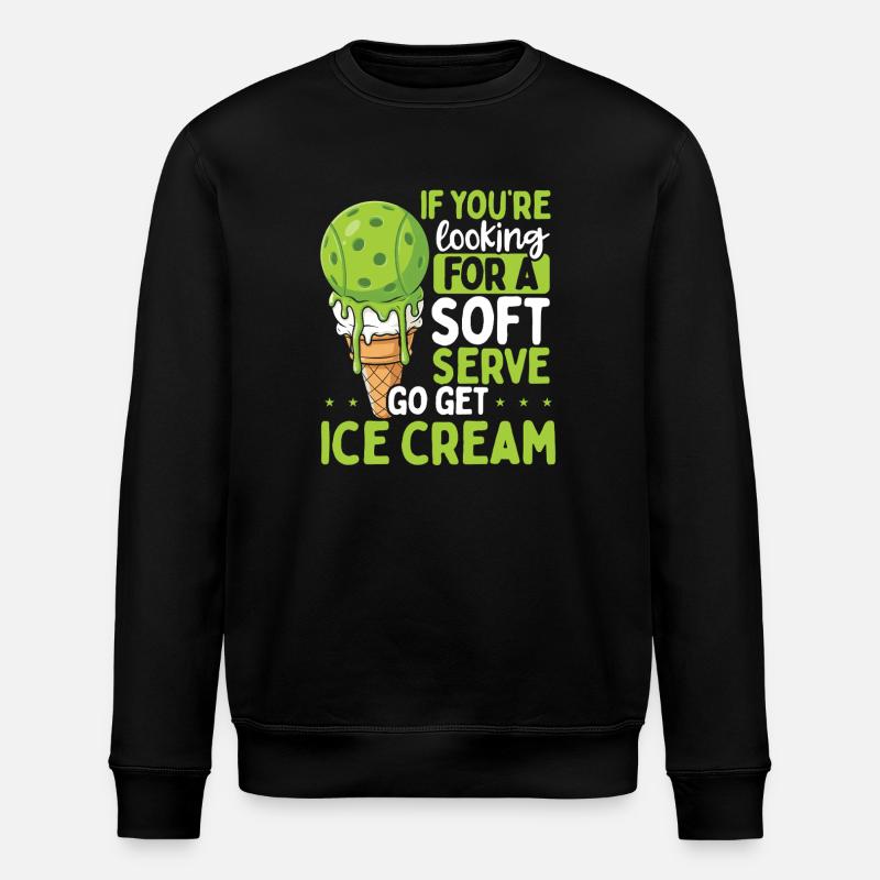 Soft-Eis-Wortspiel-Tee - Stanley/Stella Unisex Bio-Sweatshirt ROLLER - Schwarz