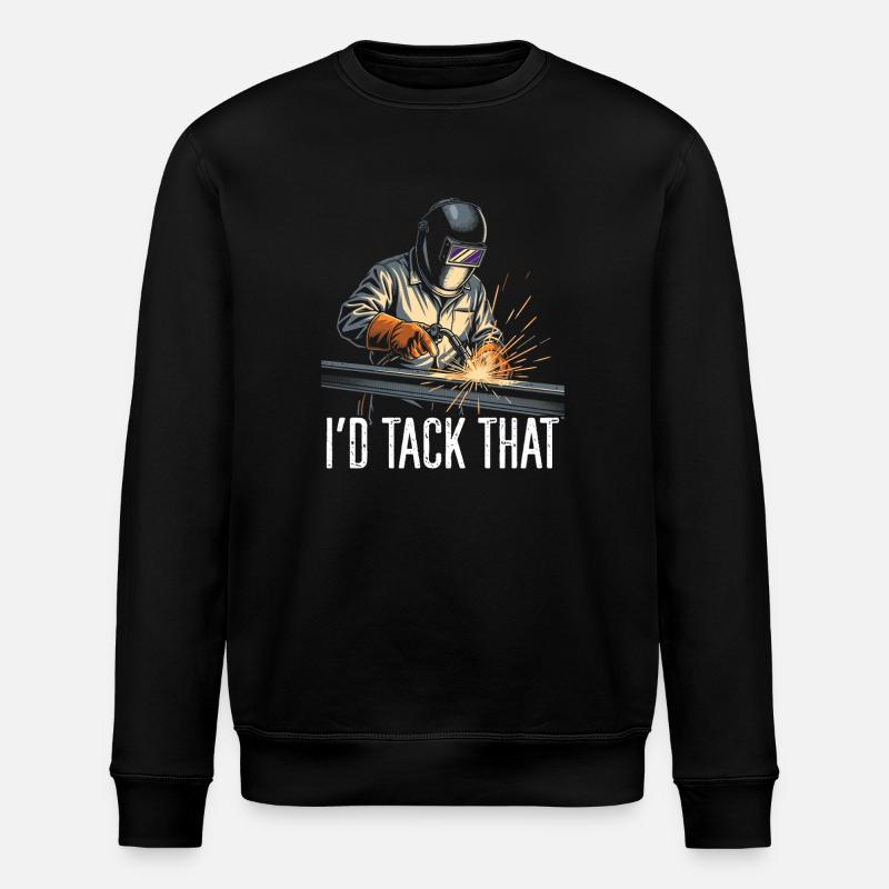 Welding Sparks I'D TACK THAT - Stanley/Stella ROLLER Unisex Organic Sweatshirt - black