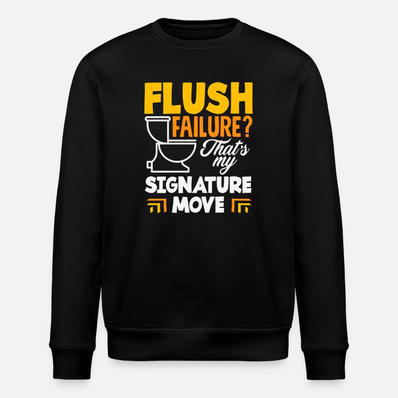 Toilet Clogging Master Funny - Stanley/Stella ROLLER Unisex Organic Sweatshirt - black