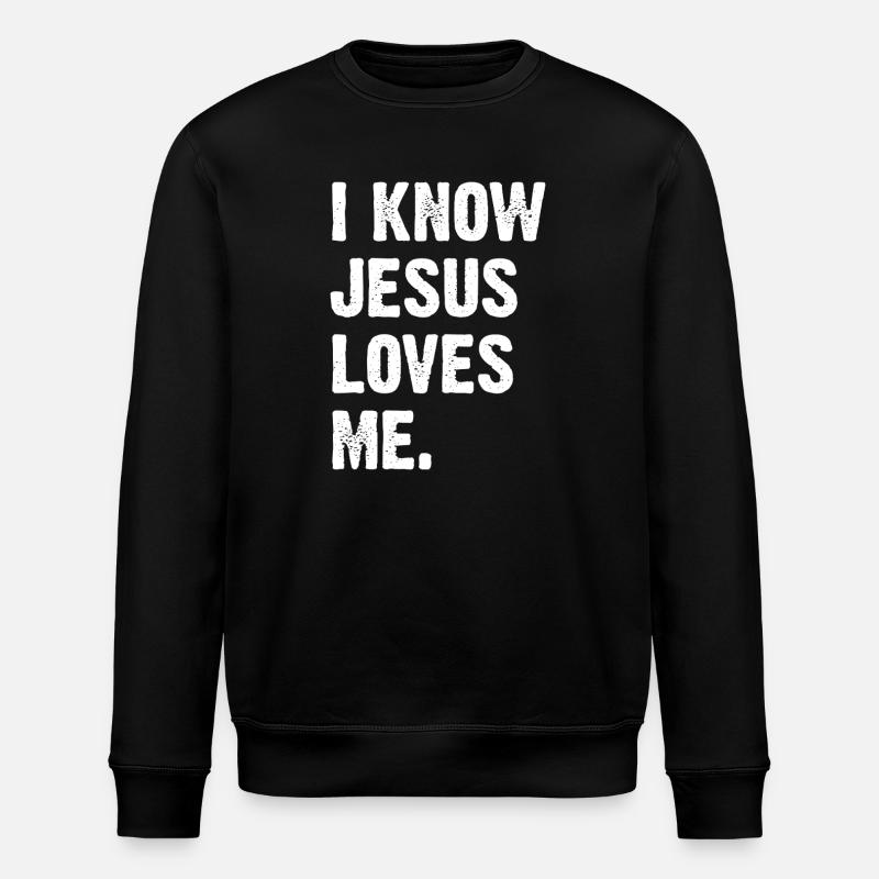 Jésus m’aime - Sweat bio ROLLER Stanley/Stella Unisexe - noir