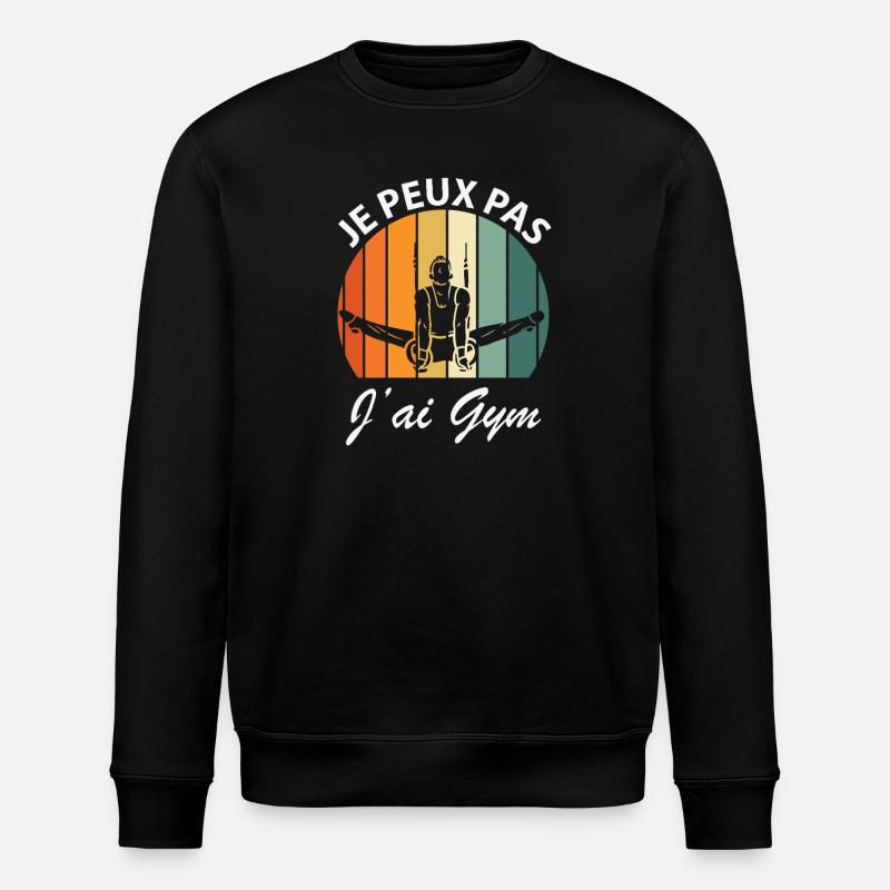 Je peux pas J'ai Gym - Sweat bio ROLLER Stanley/Stella Unisexe - noir