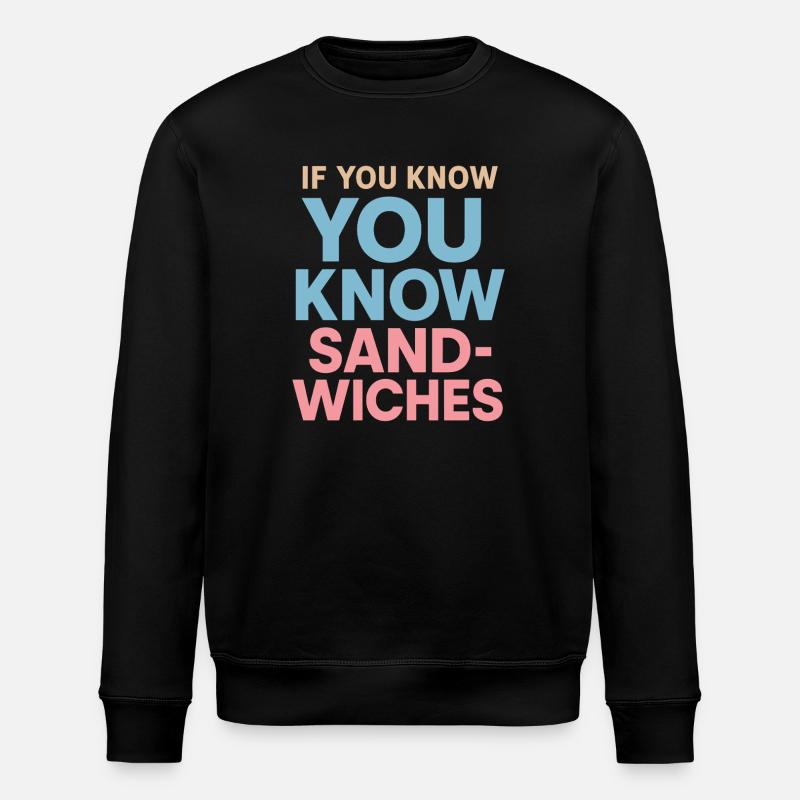 Eis-sandwich-liebhaber Sommerdessert - Stanley/Stella Unisex Bio-Sweatshirt ROLLER - Schwarz