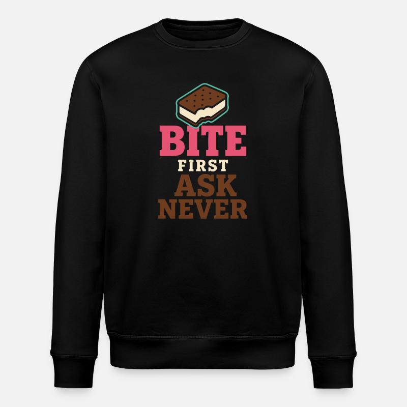 Eis-sandwich-liebhaber Sommerdessert - Stanley/Stella Unisex Bio-Sweatshirt ROLLER - Schwarz