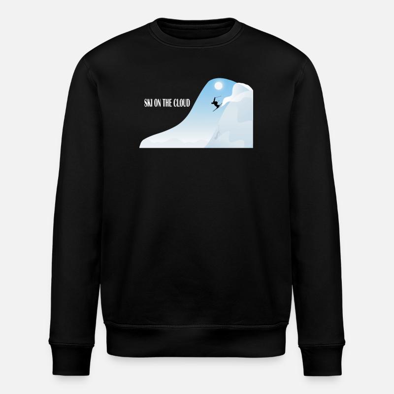 Skiing in the cloud - Stanley/Stella ROLLER Unisex Organic Sweatshirt - black