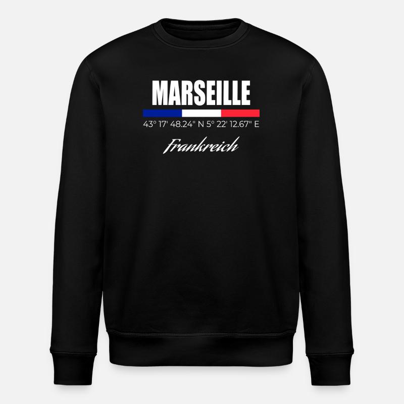 Marseille - Stanley/Stella ROLLER Unisex Organic Sweatshirt - black