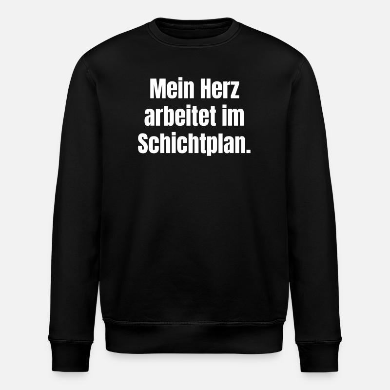 Shift Plan Heart - Stanley/Stella ROLLER Unisex Organic Sweatshirt - black