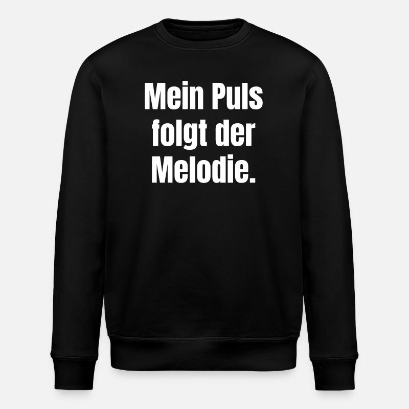 Melodie Puls – Typo Kontrast - Stanley/Stella Unisex Bio-Sweatshirt ROLLER - Schwarz