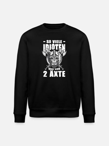 Viking Odin Outfits Valhalla Nordmann - Stanley/Stella ROLLER Unisex Organic Sweatshirt - black