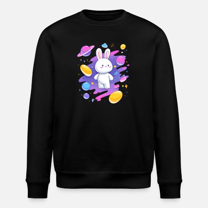 Le Lapin Galactique dans la Nébuleuse - Sweat bio ROLLER Stanley/Stella Unisexe - noir