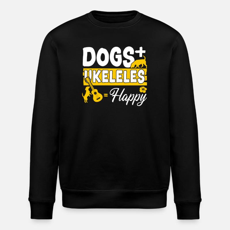 Chiens ukélé hawaïen ukulélé + - Sweat bio ROLLER Stanley/Stella Unisexe - noir
