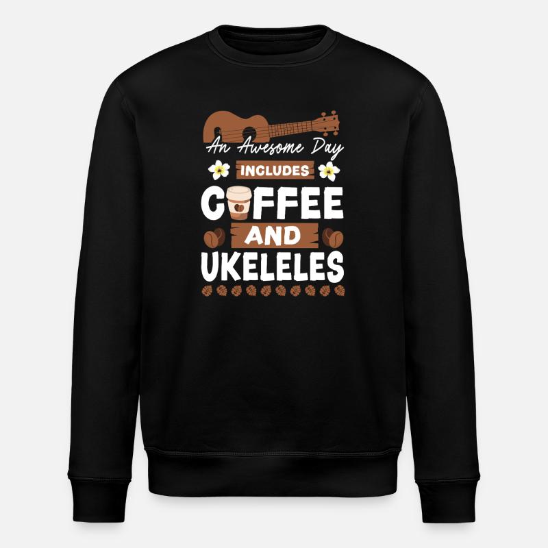 Hawaiian Ukulele Uke An Awesome - Stanley/Stella ROLLER Unisex Organic Sweatshirt - black