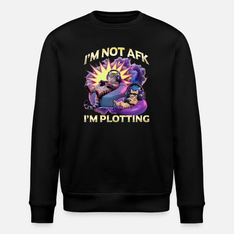 Chat gamer drôle - Sweat bio ROLLER Stanley/Stella Unisexe - noir