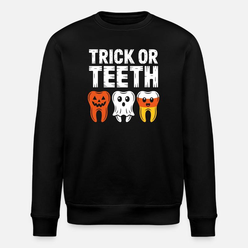 Trio d’Halloween Trick or Teeth - Sweat bio ROLLER Stanley/Stella Unisexe - noir