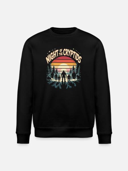 Cryptozoology Night Of The Cryptids - Stanley/Stella ROLLER Unisex Organic Sweatshirt - black