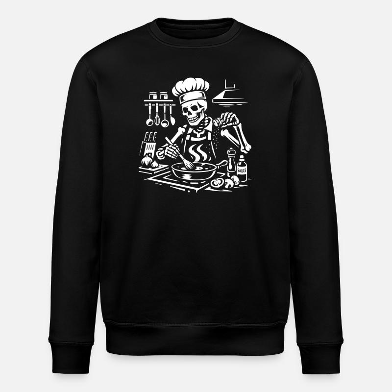 Bol de brassage Squelette Chef - Sweat bio ROLLER Stanley/Stella Unisexe - noir