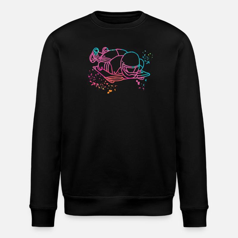 Skeleton Bobsleigh Winter Sports Sled - Stanley/Stella Unisex Bio-Sweatshirt ROLLER - Schwarz