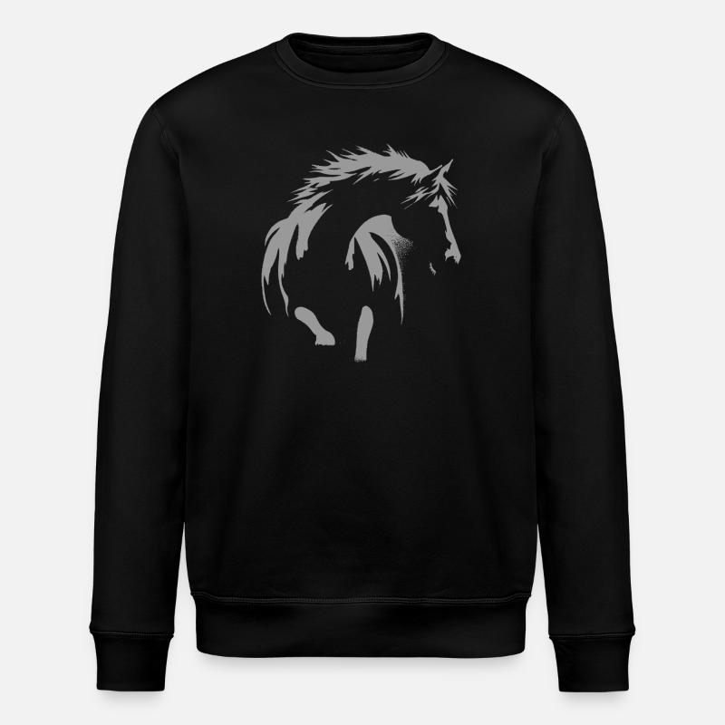 Horse silhouette – elegance and freedom - Stanley/Stella ROLLER Unisex Organic Sweatshirt - black