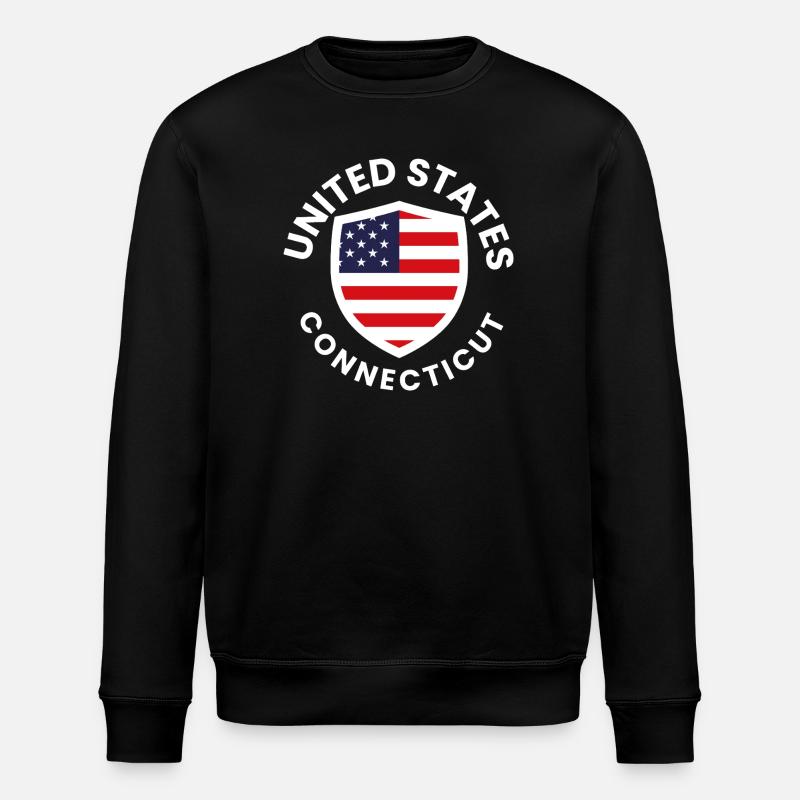 Emblème du drapeau USA - Sweat bio ROLLER Stanley/Stella Unisexe - noir