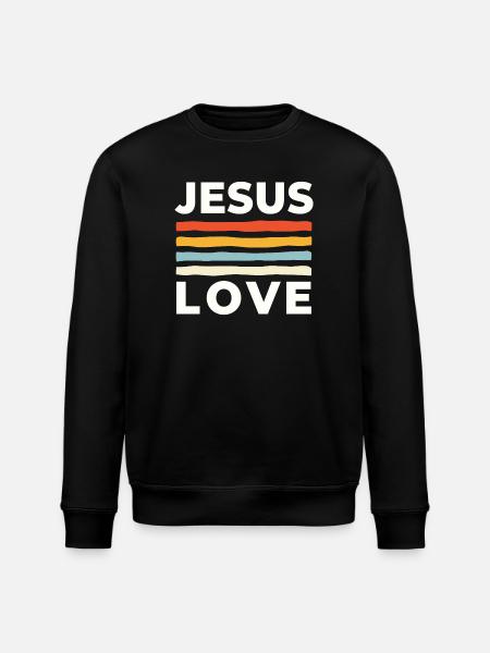 Jesus Love Christliche Nächstenliebe - Stanley/Stella ROLLER Unisex Organic Sweatshirt - black