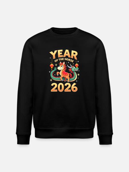 Nouvel An chinois du cheval 2026 - Sweat bio ROLLER Stanley/Stella Unisexe - noir