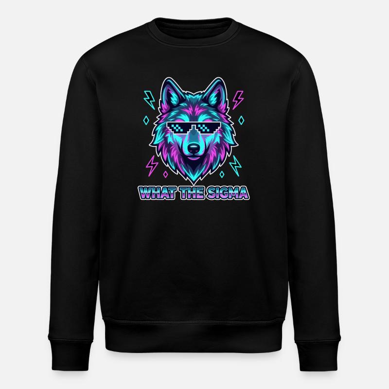 What The Sigma Wolf - Stanley/Stella ROLLER Unisex Organic Sweatshirt - black