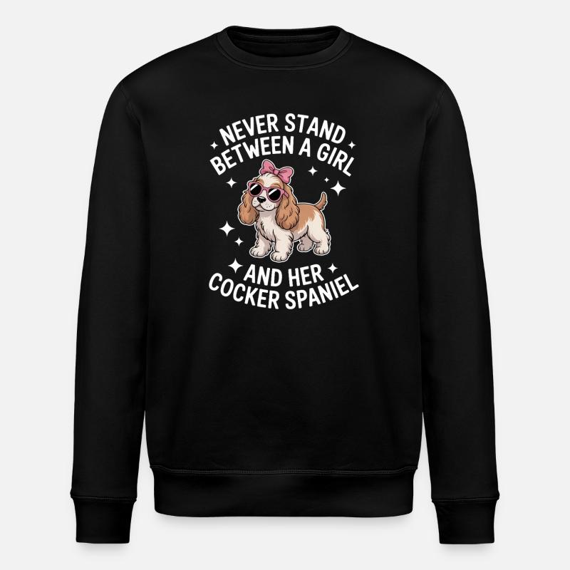 Cocker Spaniel Sprüche Cocker Spaniel Geschenk - Stanley/Stella Unisex Bio-Sweatshirt ROLLER - Schwarz