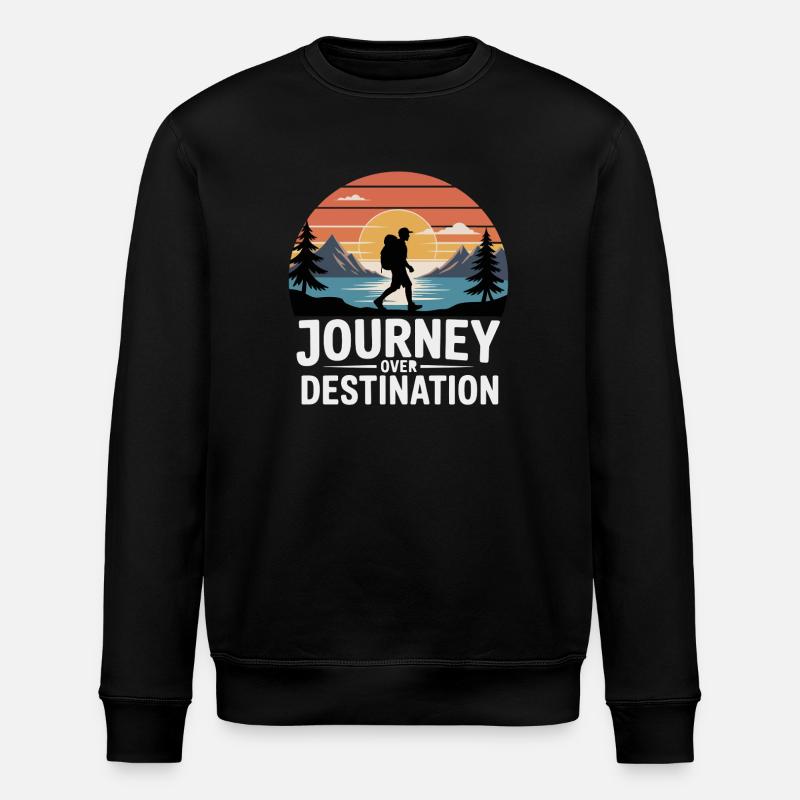 Randonnée Voyage sur Destination - Sweat bio ROLLER Stanley/Stella Unisexe - noir