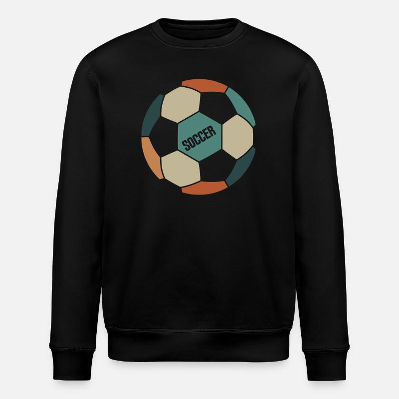 Retro Soccer Ball - Stanley/Stella Unisex Bio-Sweatshirt ROLLER - Schwarz