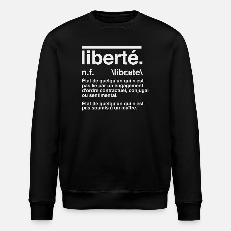 Freedom Definition Dictionary Style - Stanley/Stella Unisex Bio-Sweatshirt ROLLER - Schwarz