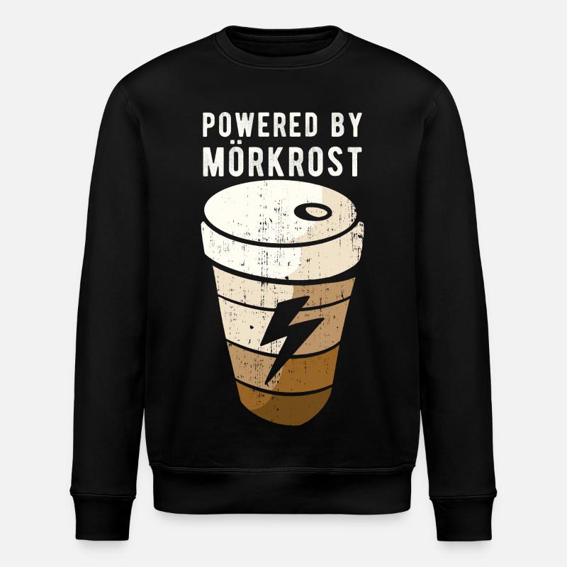 Powered By Mörkrost Sweden Coffee - Stanley/Stella ROLLER Unisex Organic Sweatshirt - black
