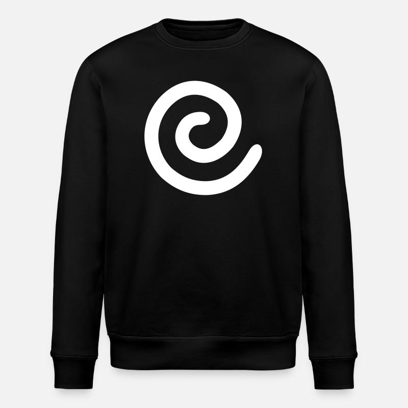 Monochrome Spirale - Stanley/Stella Unisex Bio-Sweatshirt ROLLER - Schwarz