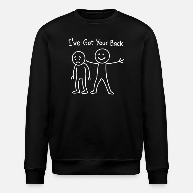 Ich stehe hinter dir: Support-Duo - Stanley/Stella Unisex Bio-Sweatshirt ROLLER - Schwarz