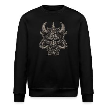 Casque de Samouraï Démoniaque, Masque Oni - Sweat bio ROLLER Stanley/Stella Unisexe - noir - Devant - Nik (191cm)
