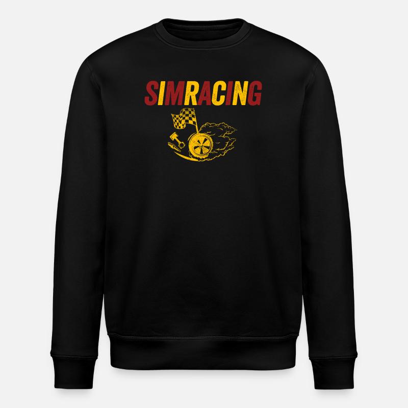 SimRacing Heatwave Emblem - Stanley/Stella ROLLER Unisex Organic Sweatshirt - black