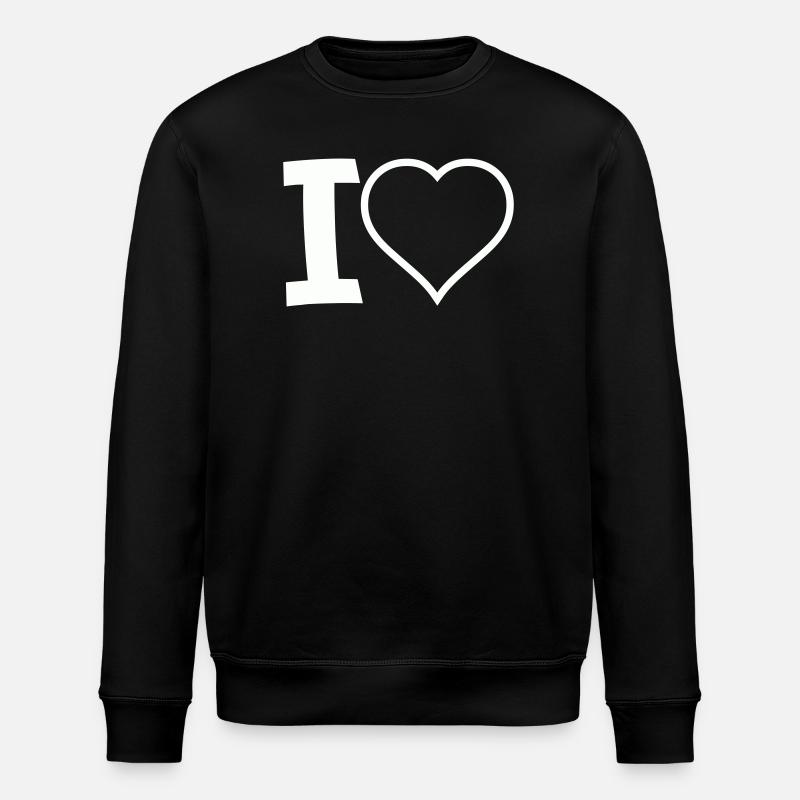 I Heart - Stanley/Stella ROLLER Unisex Organic Sweatshirt - black