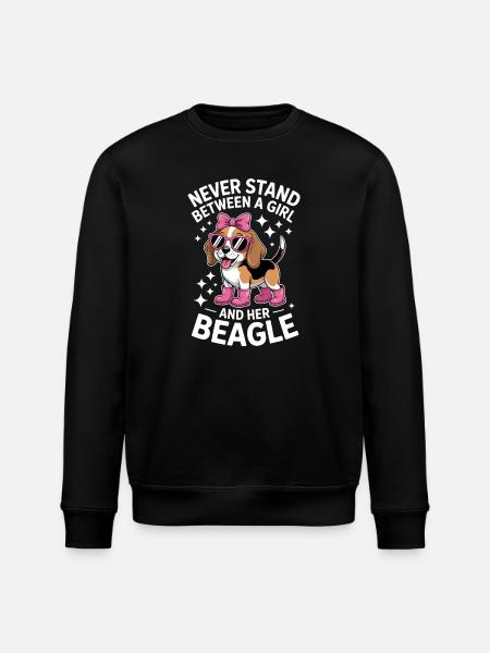 Beagle Sayings Funny Beagle Gift - Stanley/Stella ROLLER Unisex Organic Sweatshirt - black