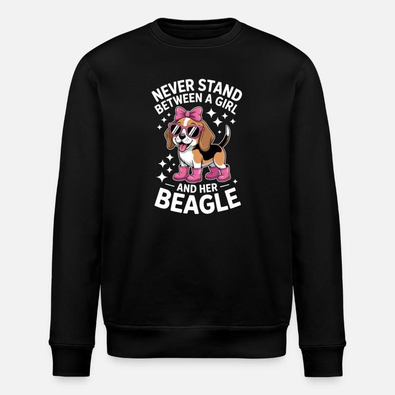 Beagle Sayings Funny Beagle Gift - Stanley/Stella ROLLER Unisex Organic Sweatshirt - black