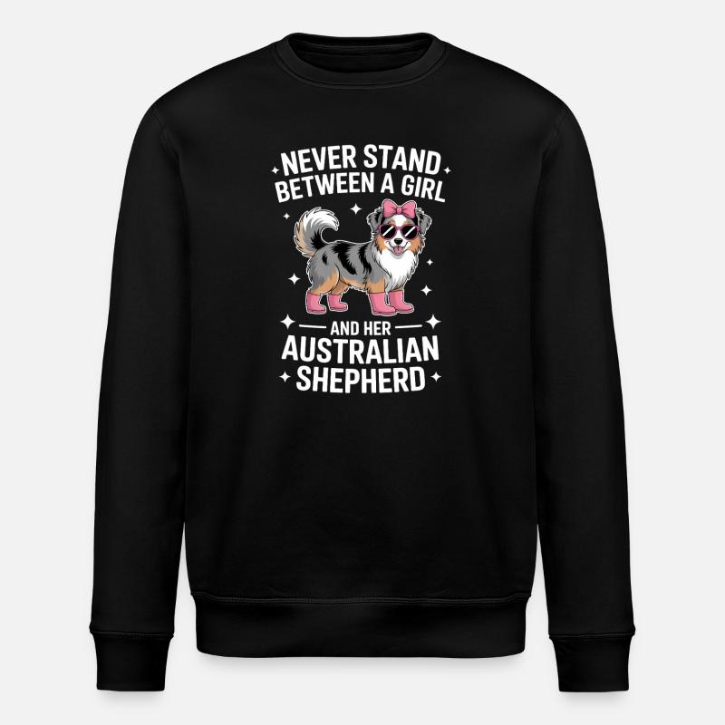 Australian Shepherd Spruch Shepherd Geschenk - Stanley/Stella Unisex Bio-Sweatshirt ROLLER - Schwarz