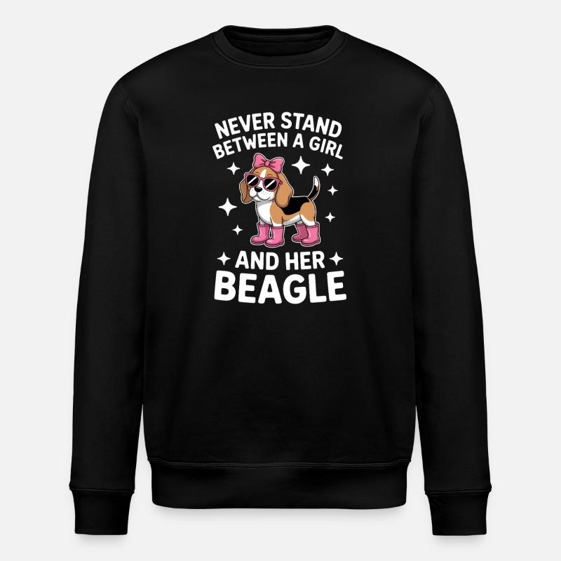 Beagle Sayings Funny Beagle Gift - Stanley/Stella ROLLER Unisex Organic Sweatshirt - black