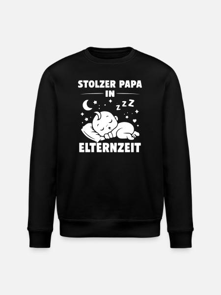 Stolzer Papa in Elternzeit - Stanley/Stella Unisex Bio-Sweatshirt ROLLER - Schwarz