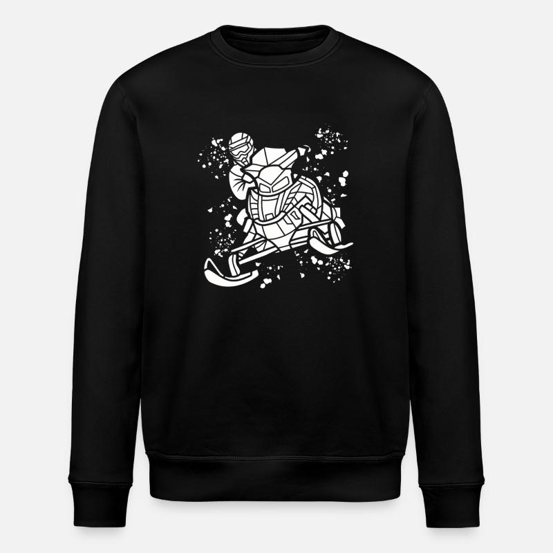 Skidoo Vibrant Snowmobile Adventure - Stanley/Stella ROLLER Unisex Organic Sweatshirt - black